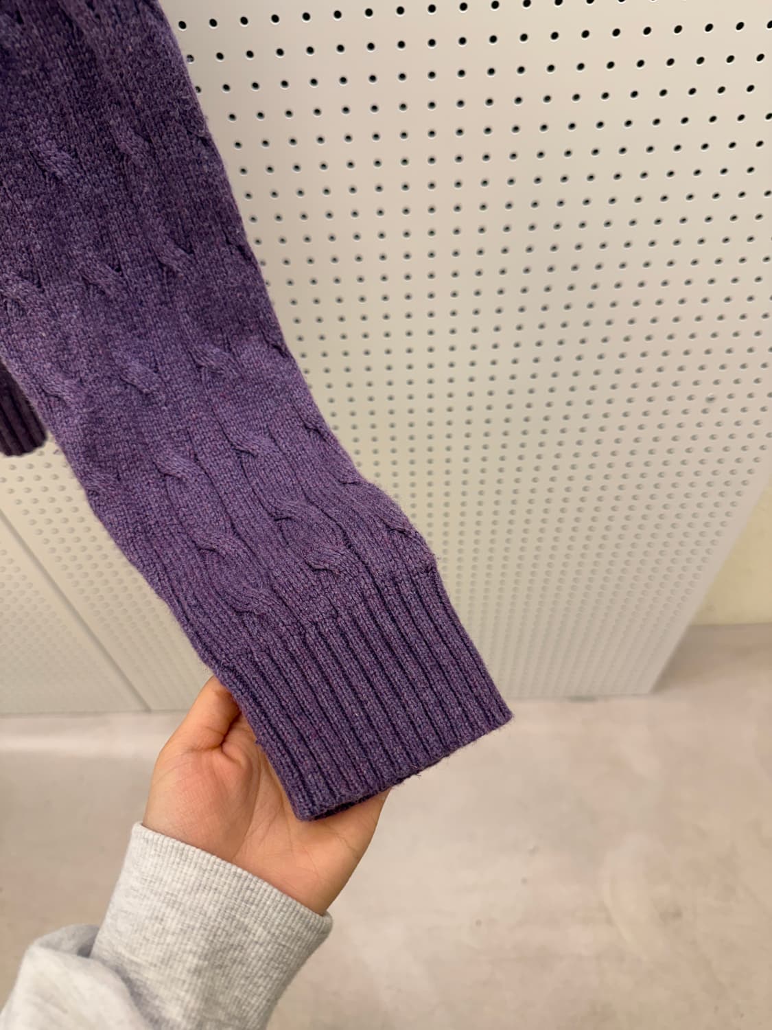 폴로 랄프로렌 퍼플 케이블 니트 실크 캐시미어 U1719 상품이미지4