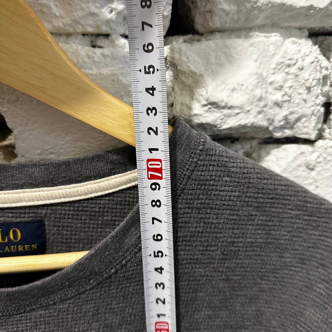 폴로 랄프로렌 차콜 와플 롱슬리브 L 상품이미지5