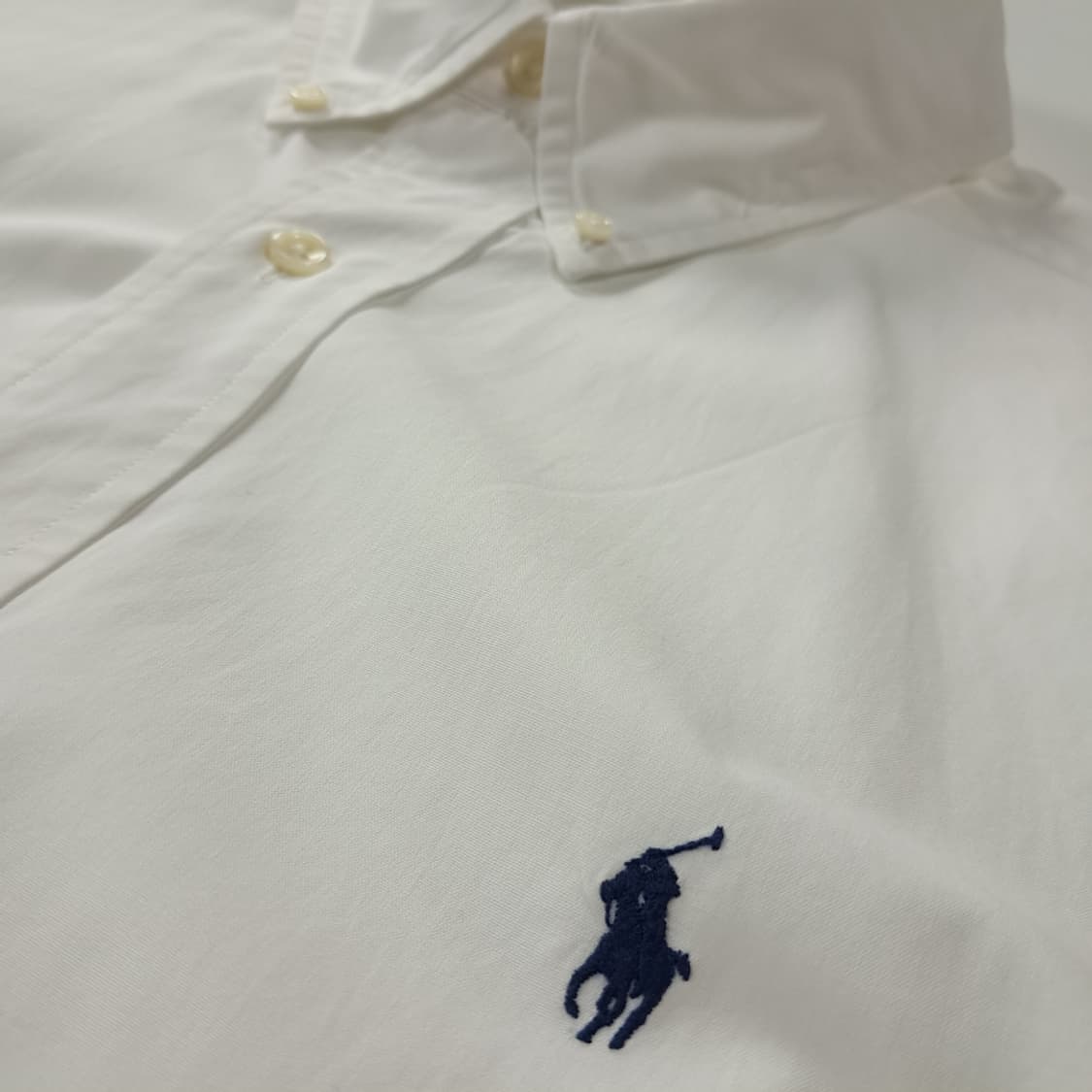CK227 L 폴로 90s 블레이크 화이트 반팔 셔츠 남방 상품이미지4
