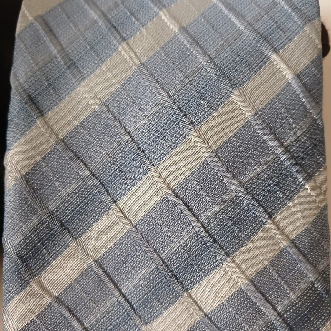 발렌시아가 블루 체크 넥타이 9.6cm A등급 A19740
 상품이미지8