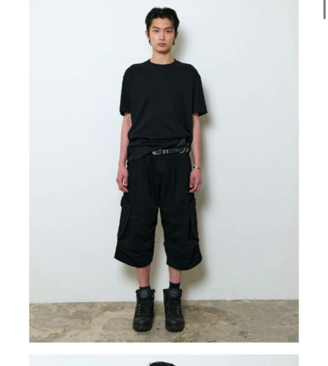 etce MIXED SHOULDER PANEL 블랙 반팔 티셔츠 XL 상품이미지4