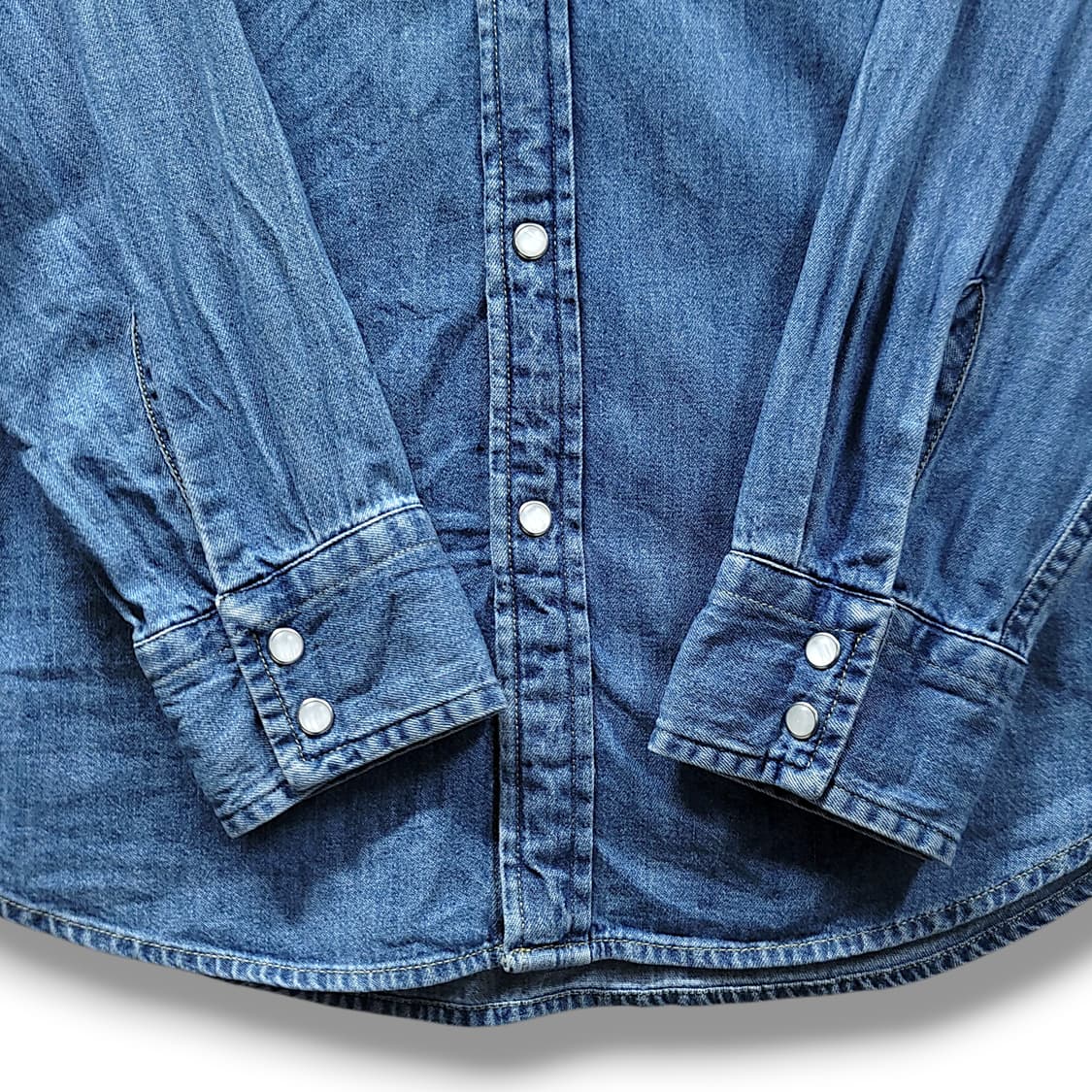 [M] 리바이스 중청 투포켓 웨스턴 데님 긴팔셔츠 상품이미지7