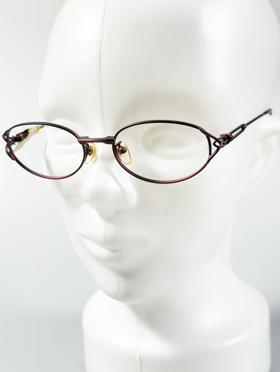 BRUNO PATINI 슬림 오벌 버건디 메탈 빈티지 안경 상품이미지8