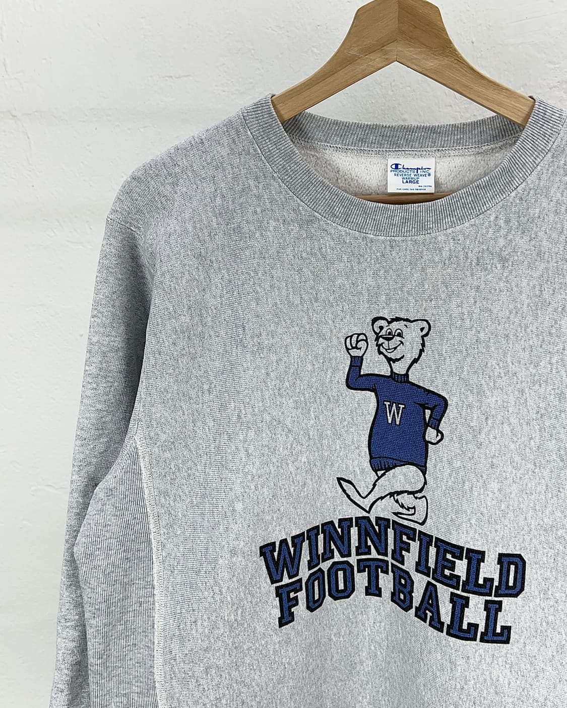 챔피온 라이트 그레이 리버스 위브 스웨트 셔츠 상품이미지2