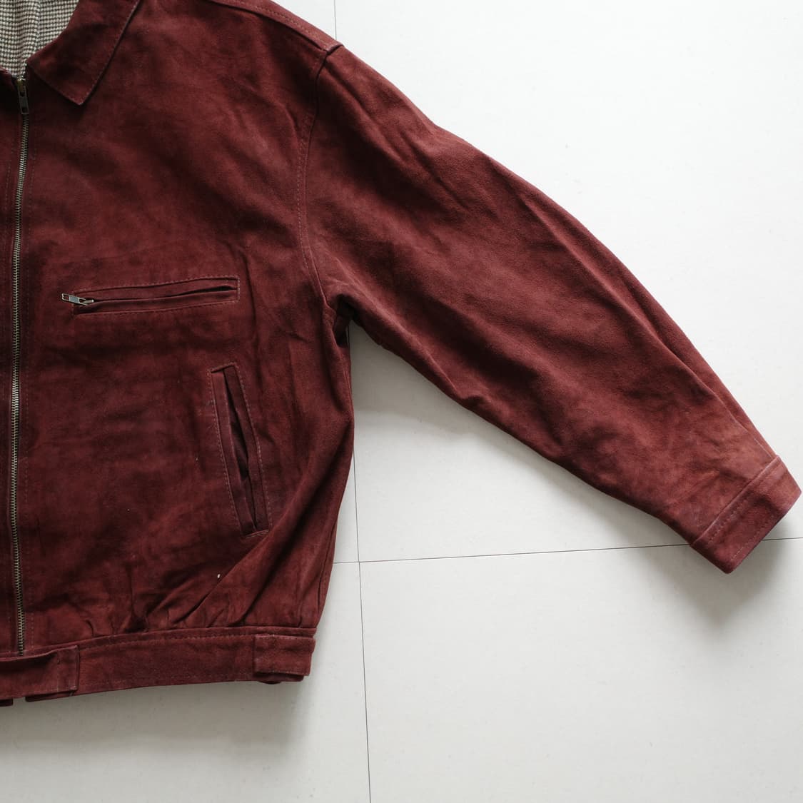 90s 페페로니 Peperoni 스웨이드 스포츠 레더 자켓 상품이미지3