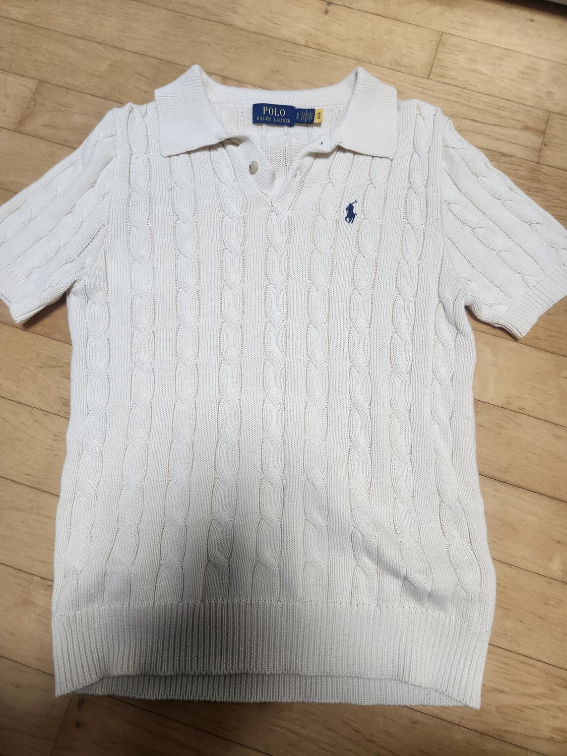 폴로 케이블 반팔 니트 상품이미지1