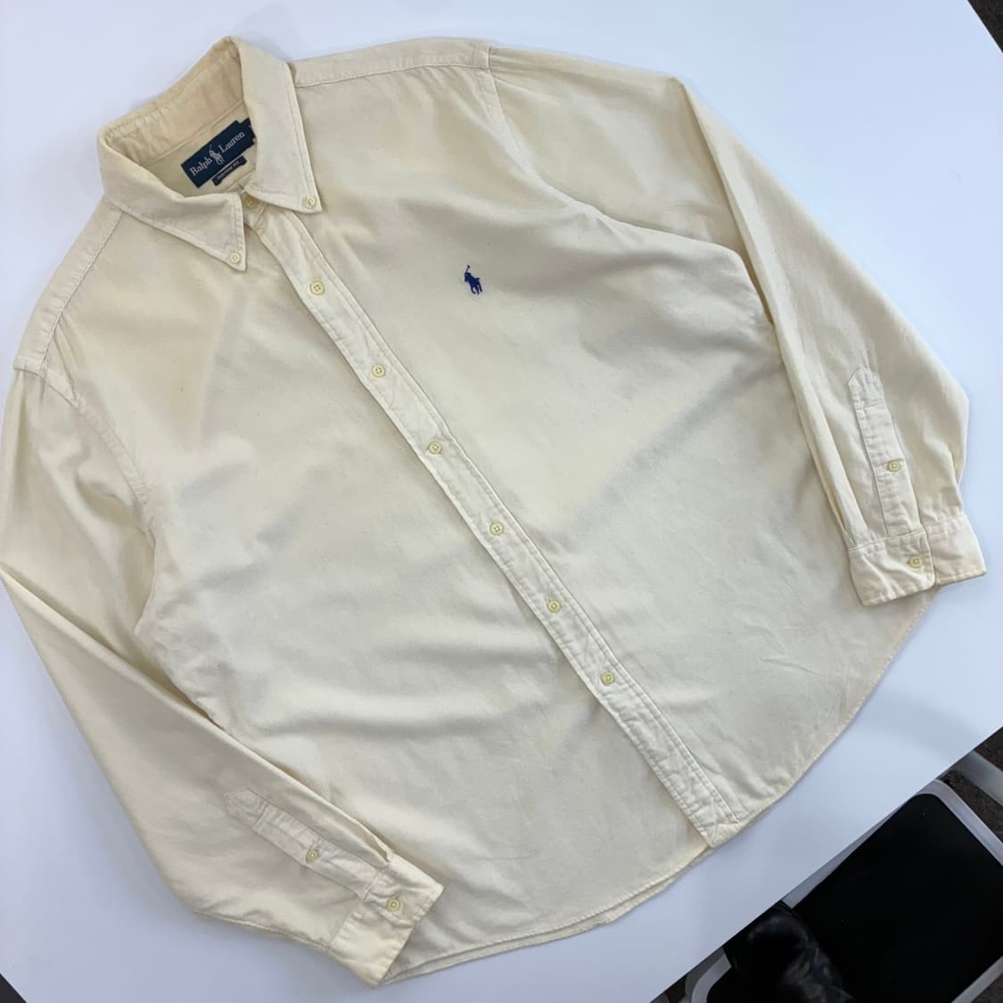 Polo  폴로 랄프로렌 자수 코튼 코듀로이 아이보리 셔츠  상품이미지2