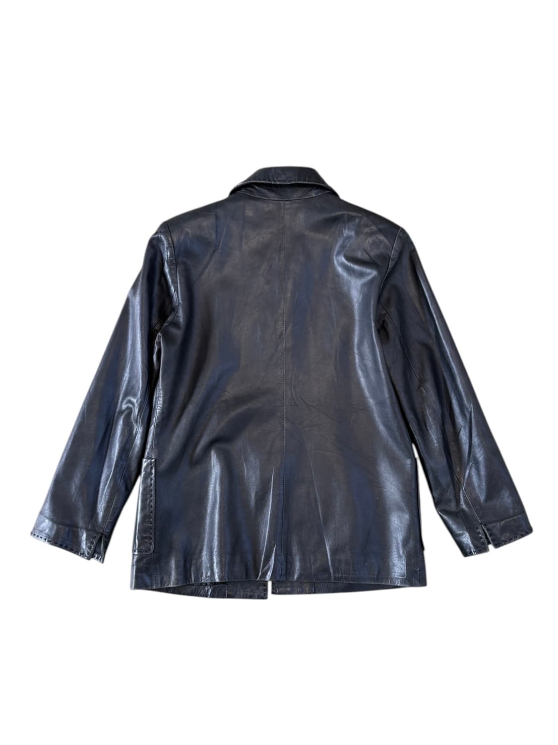 90's balmain leather stitch jacket 상품이미지4