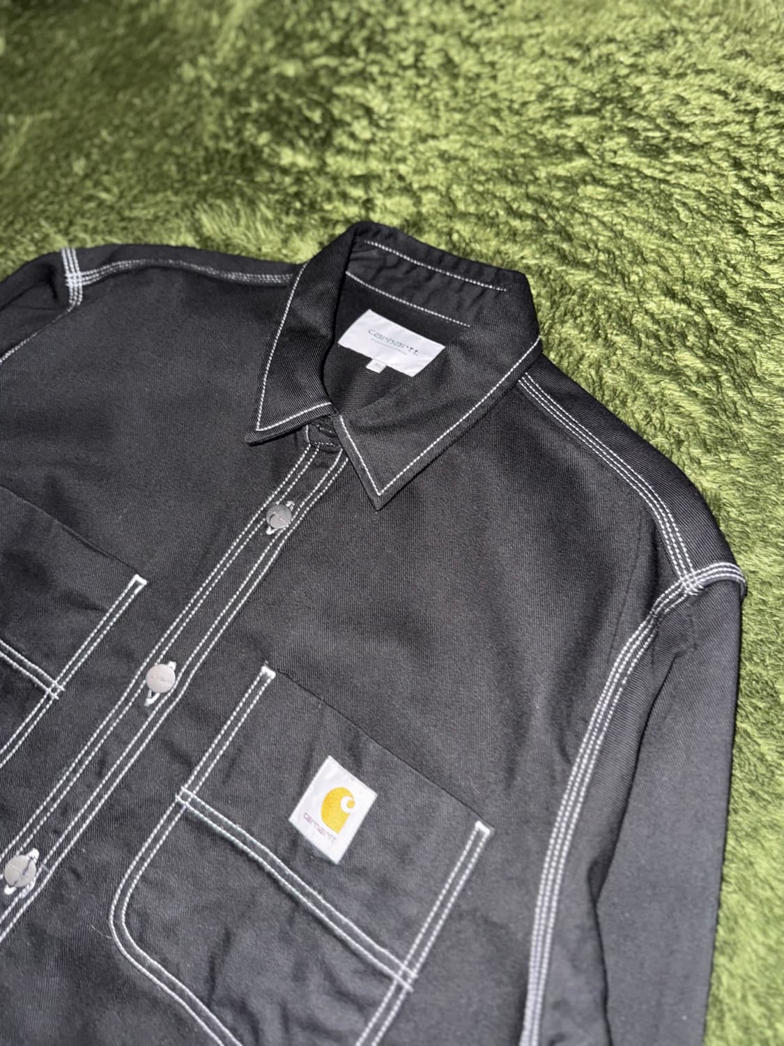 [XL] 칼하트 WIP Chalk 초크 스티치 셔츠 자켓 블랙 상품이미지2
