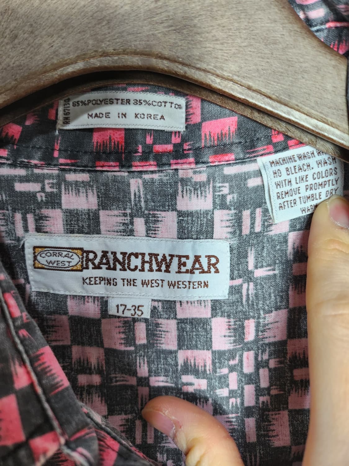 코랄 웨스트 랜치웨어 빈티지 웨스턴 셔츠 상품이미지3