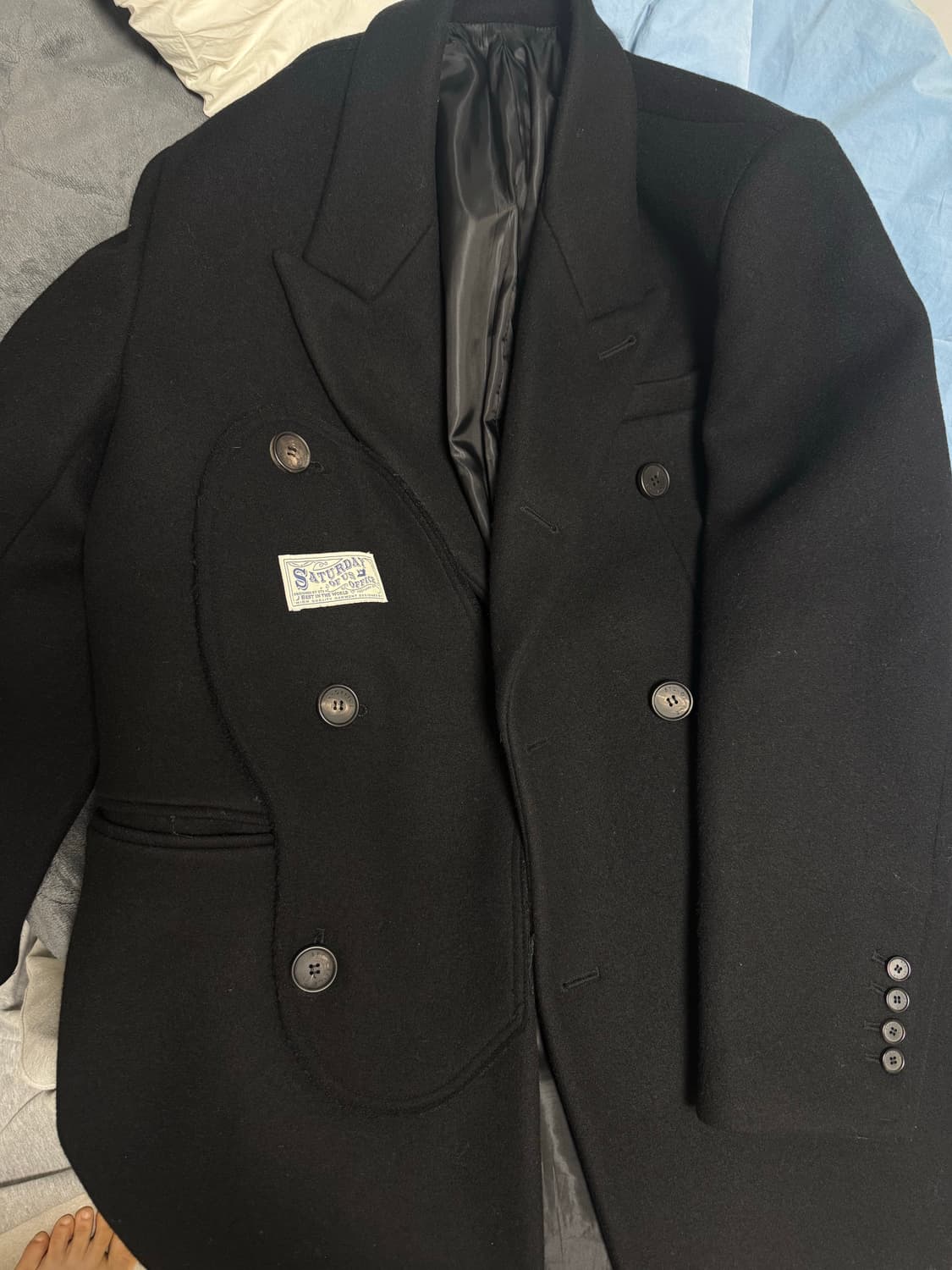 STU 더블패치 코트 블랙 M 상품이미지1