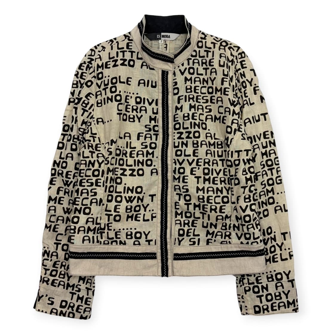 데드스탁 Ci moda 빈티지 레터링 패턴 자켓 상품이미지1