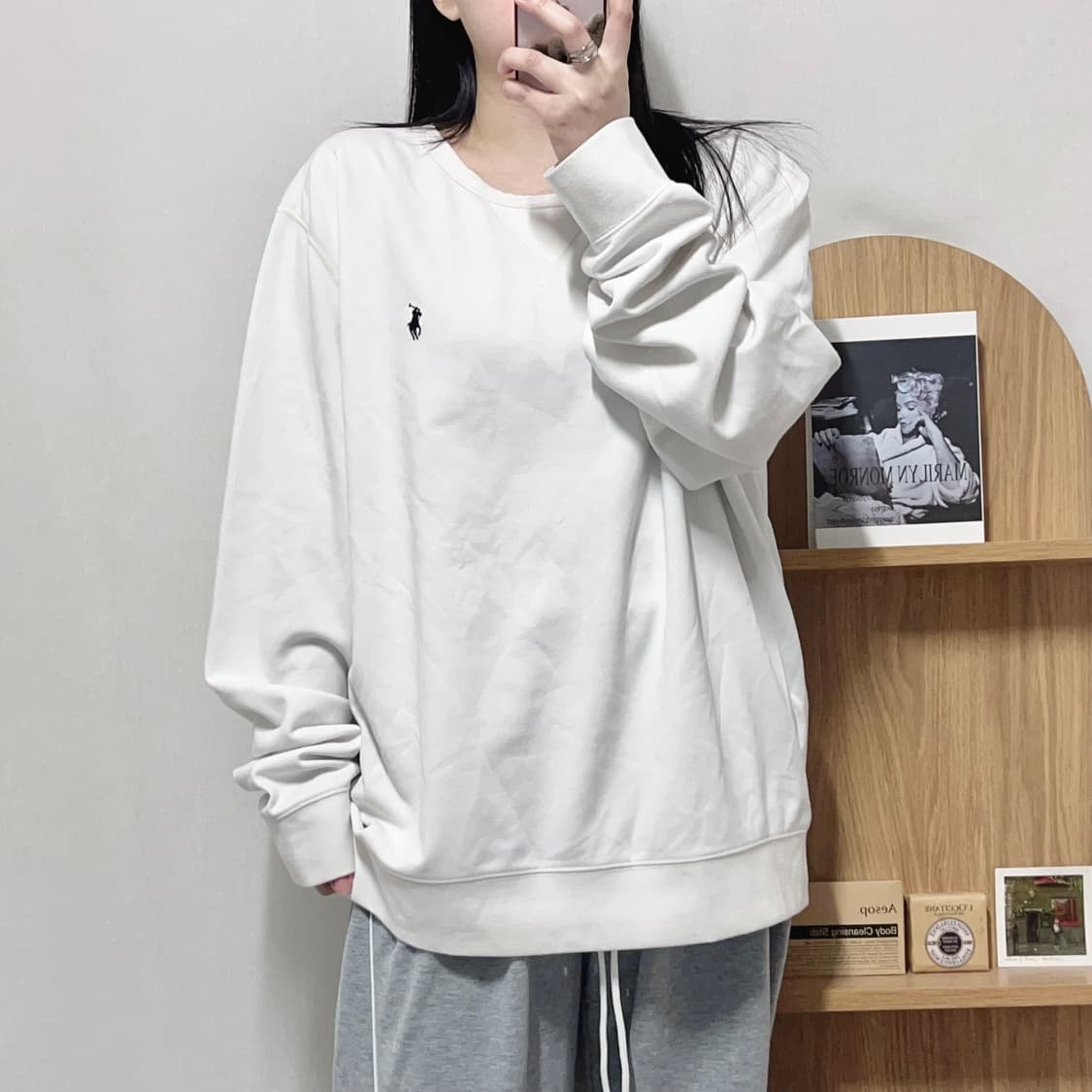 [정품] 폴로 화이트 / 블랙포니 맨투맨 [ XL ] 상품이미지2