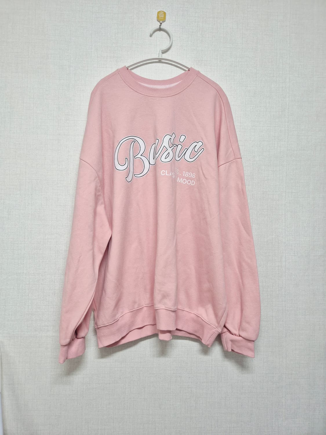 핑크색 베이직 맨투맨 상품이미지1