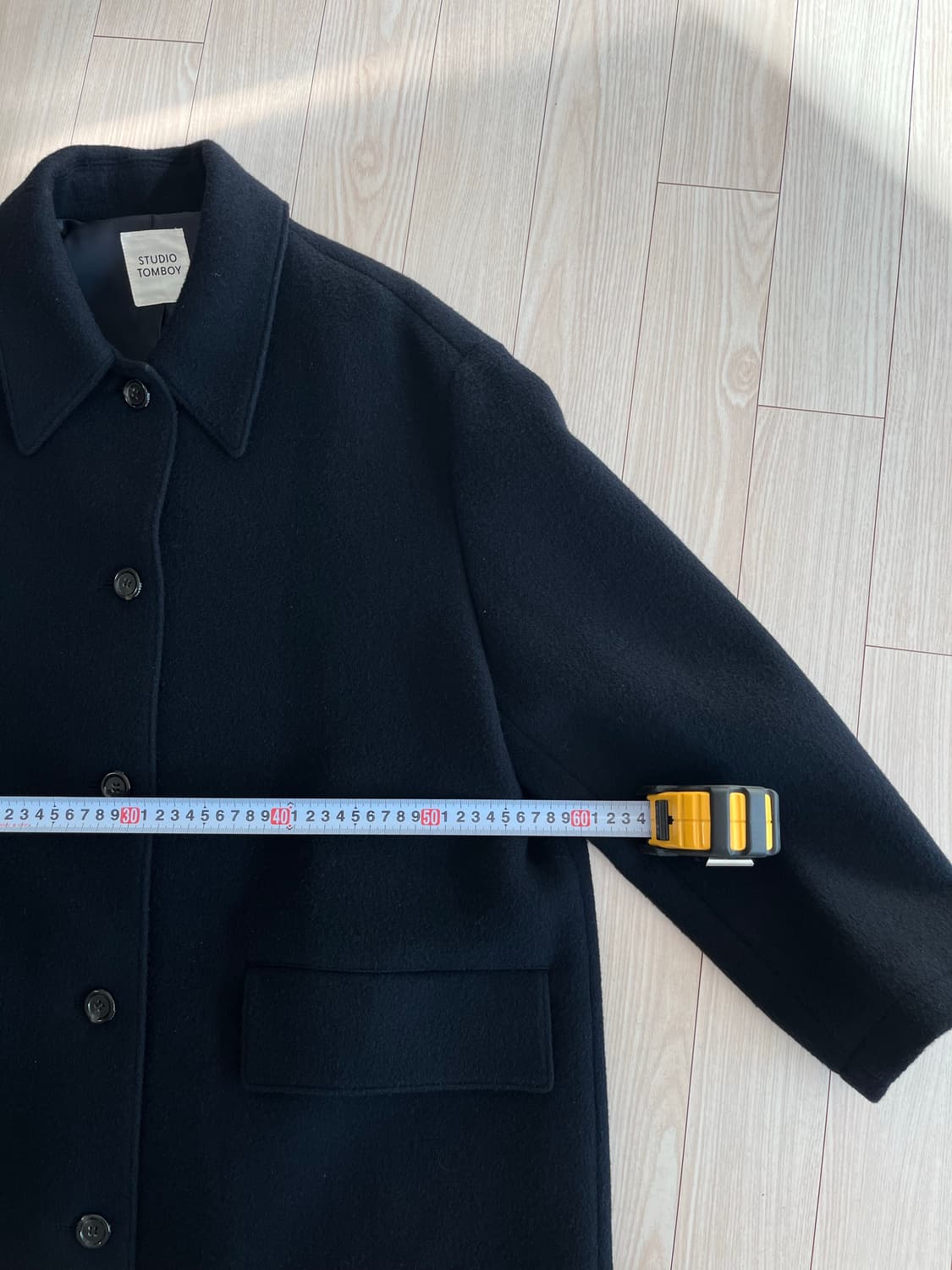 스튜디오톰보이 네이비 롱코트 상품이미지6