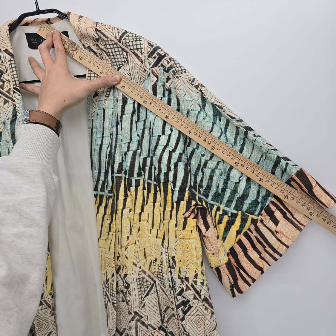 자라 베이직 프린트 기모노 블레이저 카프탄 프록 재킷 상품이미지8