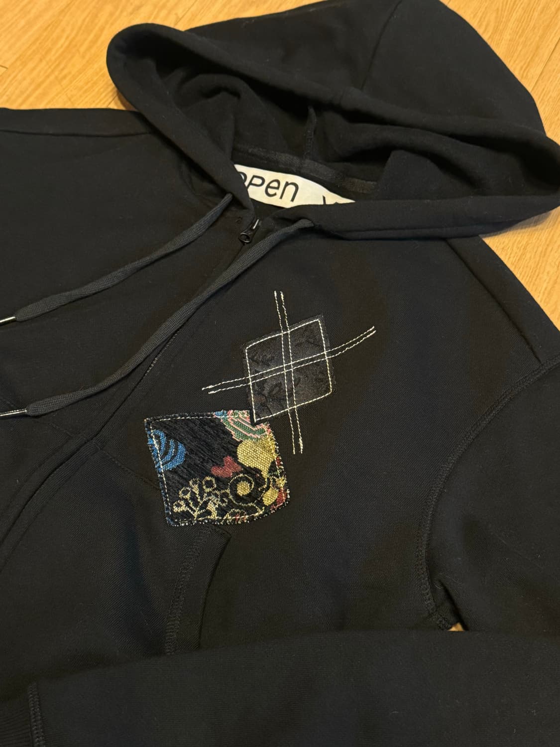 OPEN YY 아가일 패치 후드집업+라운지팬츠 상품이미지5