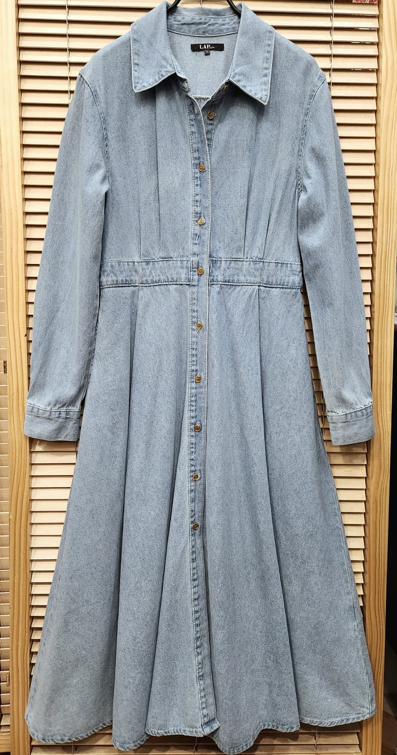 (새상품)L.A.P 데님 연청 롱원피스 상품이미지1