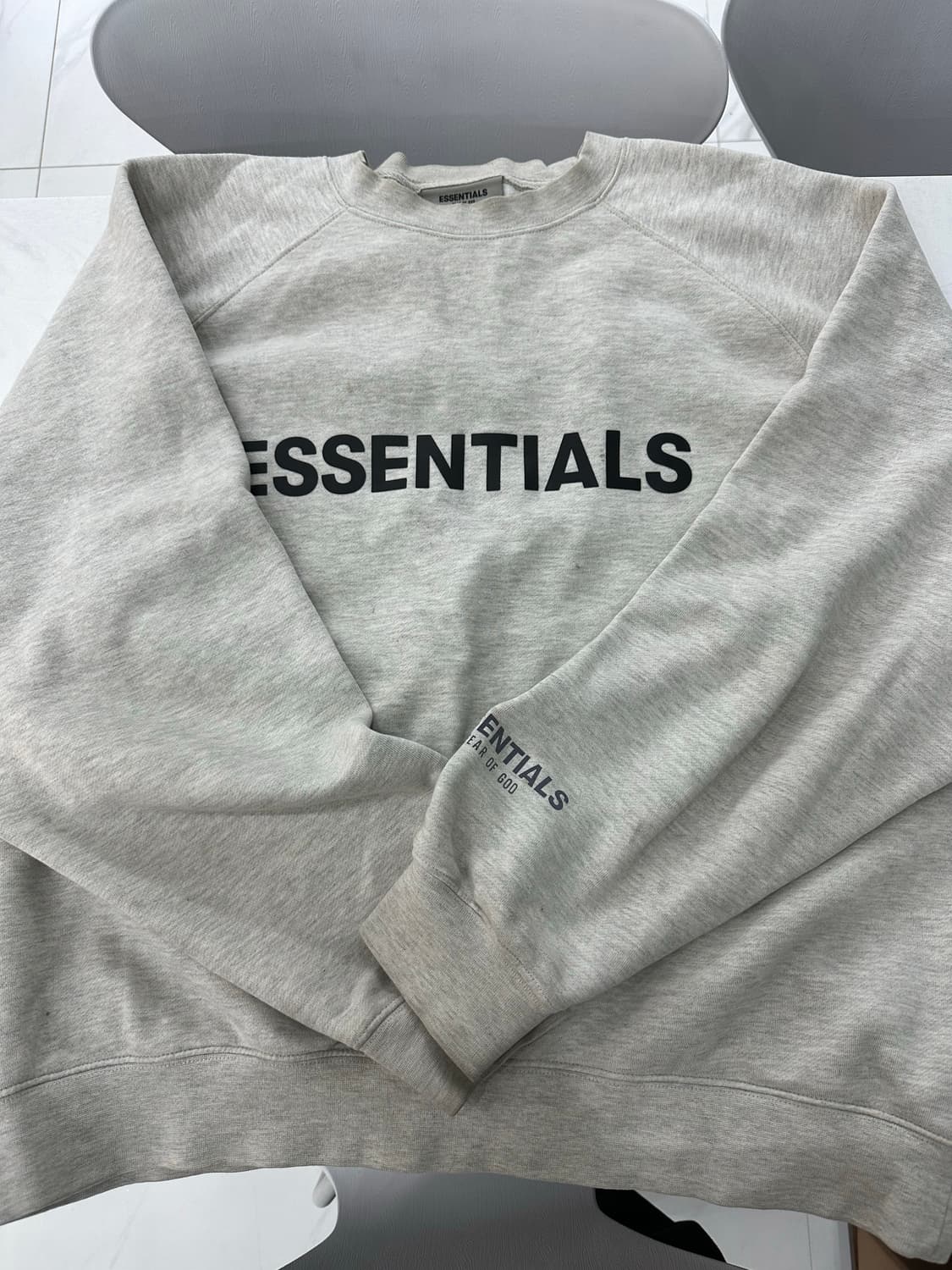 피어오브갓 에센셜맨투맨 L 오트밀팝니다 상품이미지1