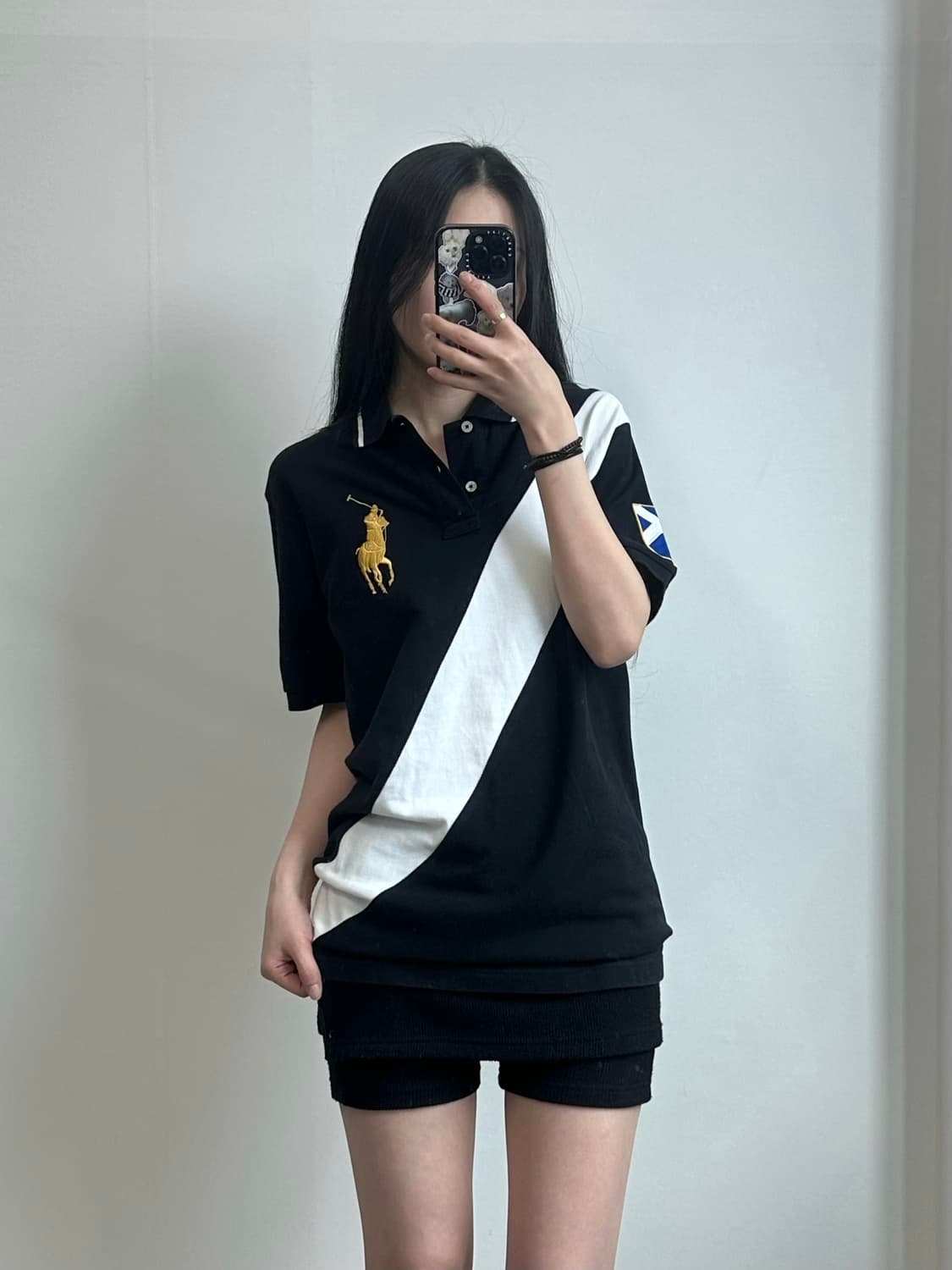 폴로 랄프로렌 빅포니 블랙 워치 반팔 피케 티셔츠 상품이미지1