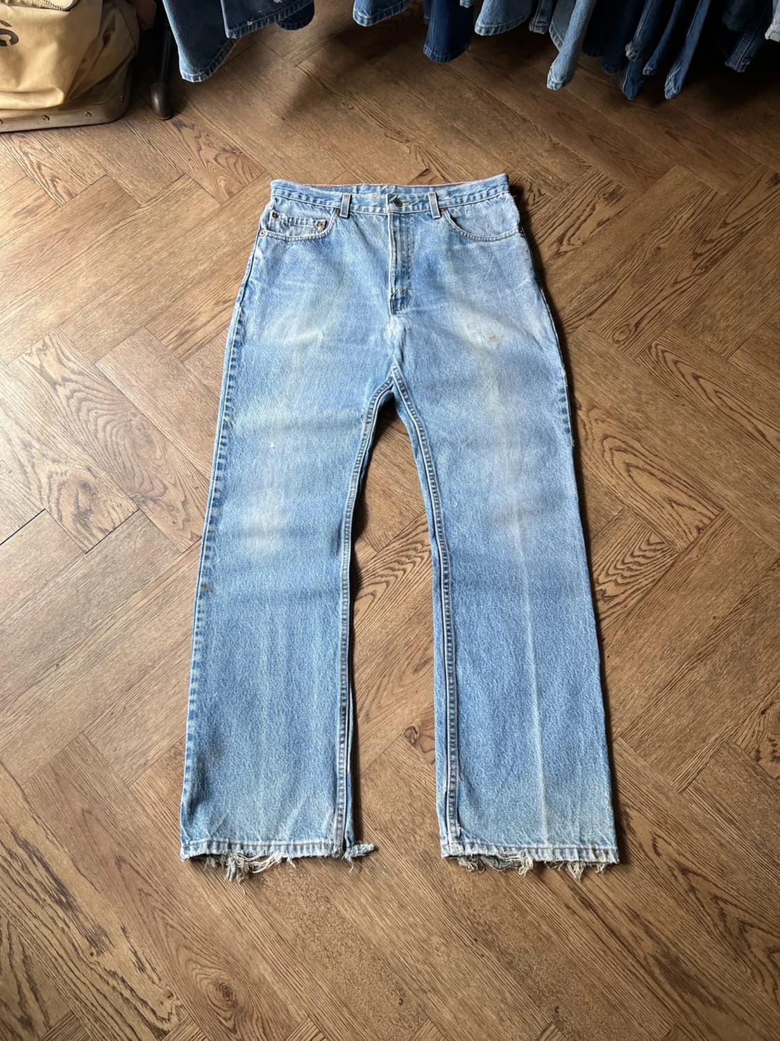 [35]90s 리바이스 517 Made in USA 빈티지 워싱 플레어진 상품이미지1