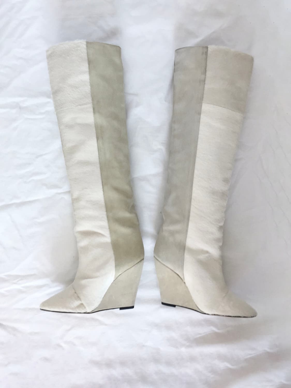Rare Pony Hair Sheila Wedge Boots 상품이미지4