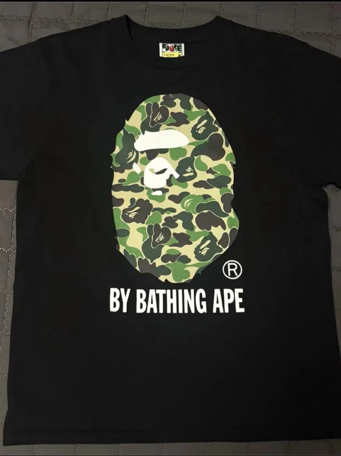 베이프 ABC 카모 반팔 티셔츠 블랙 그린 상품이미지1