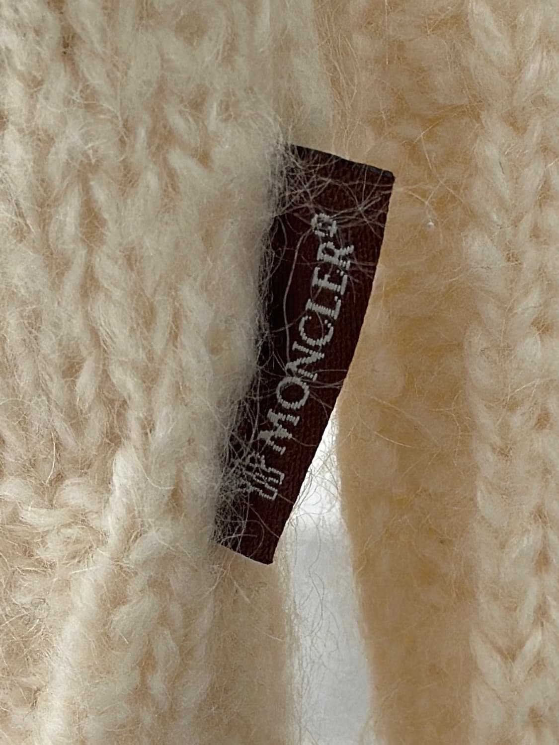 몽클레어 빈티지 아이보리 모헤어 니트 하프집업  상품이미지7