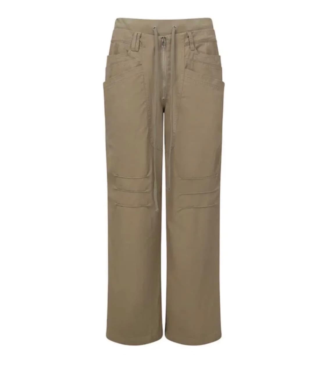 나체 오버랩 핀턱 팬츠 브라운 2사이즈 상품이미지2