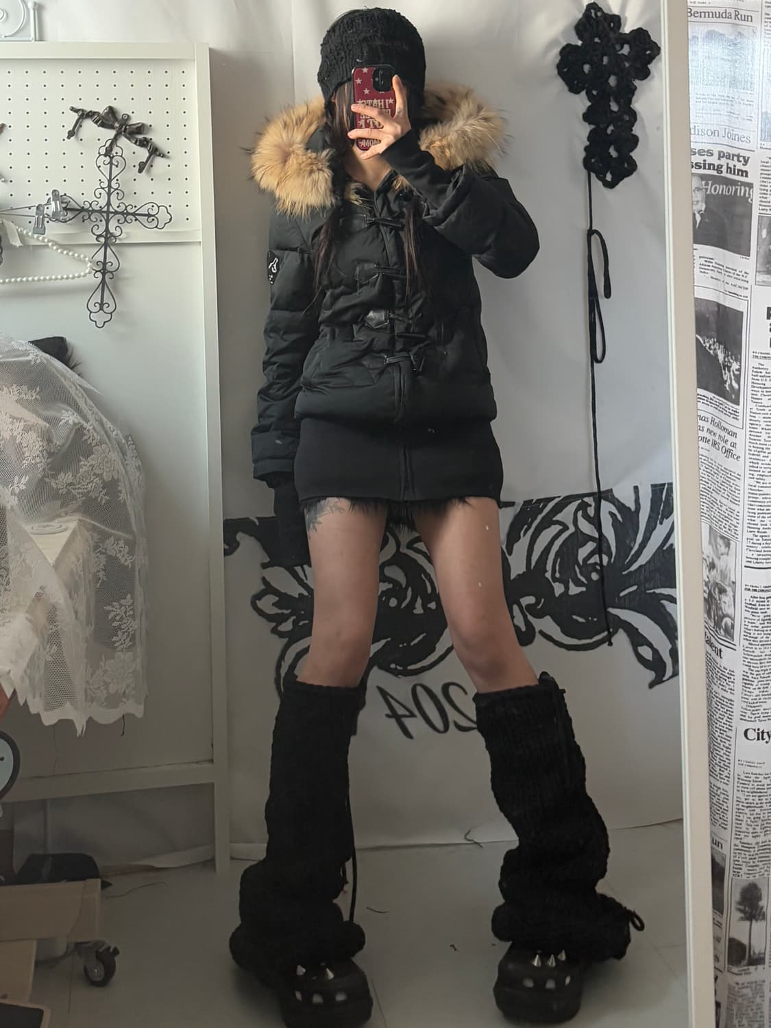 • Duffel coat fur padded coat 상품이미지2