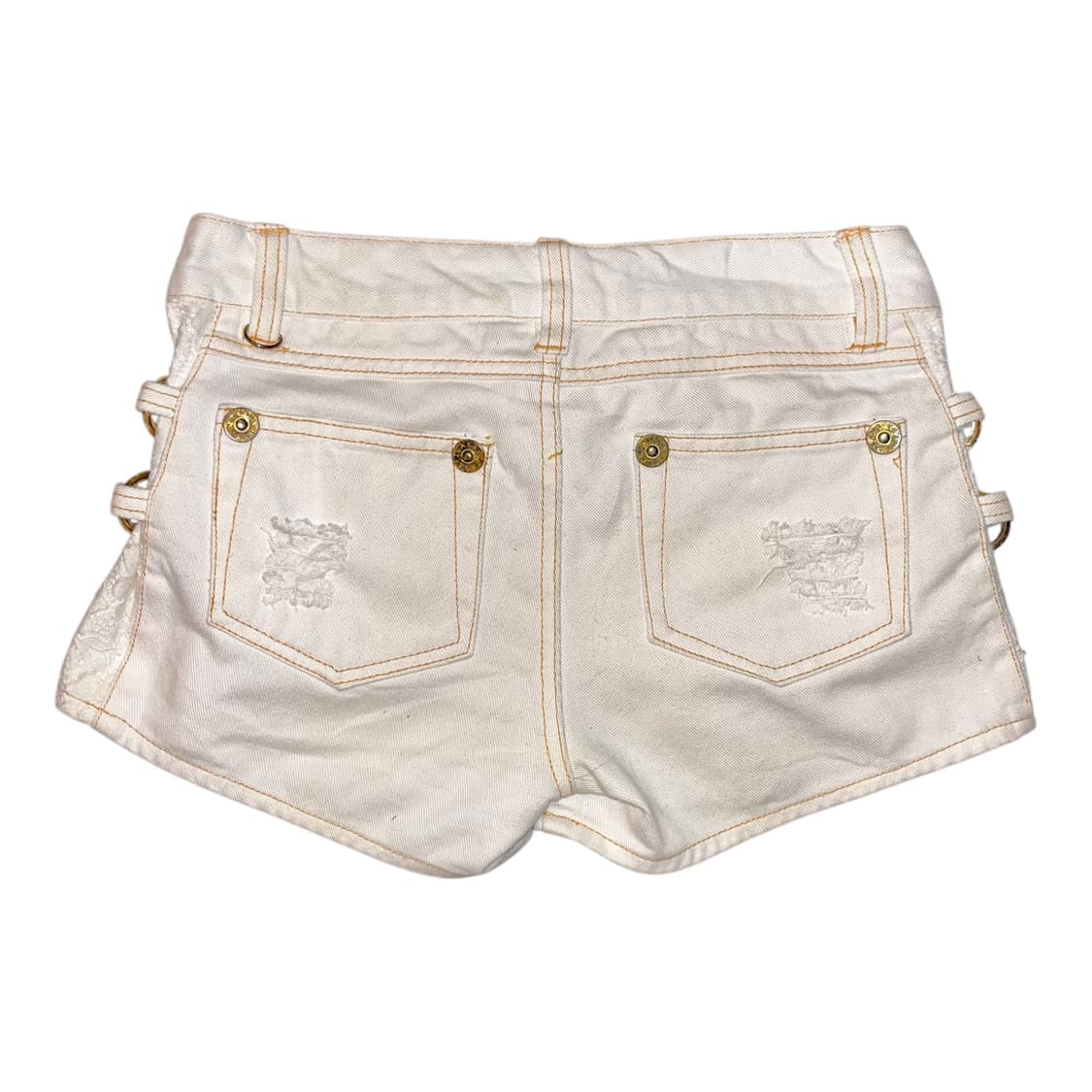 화이트 사이드레이스 링 숏팬츠 갸루y2k 상품이미지3