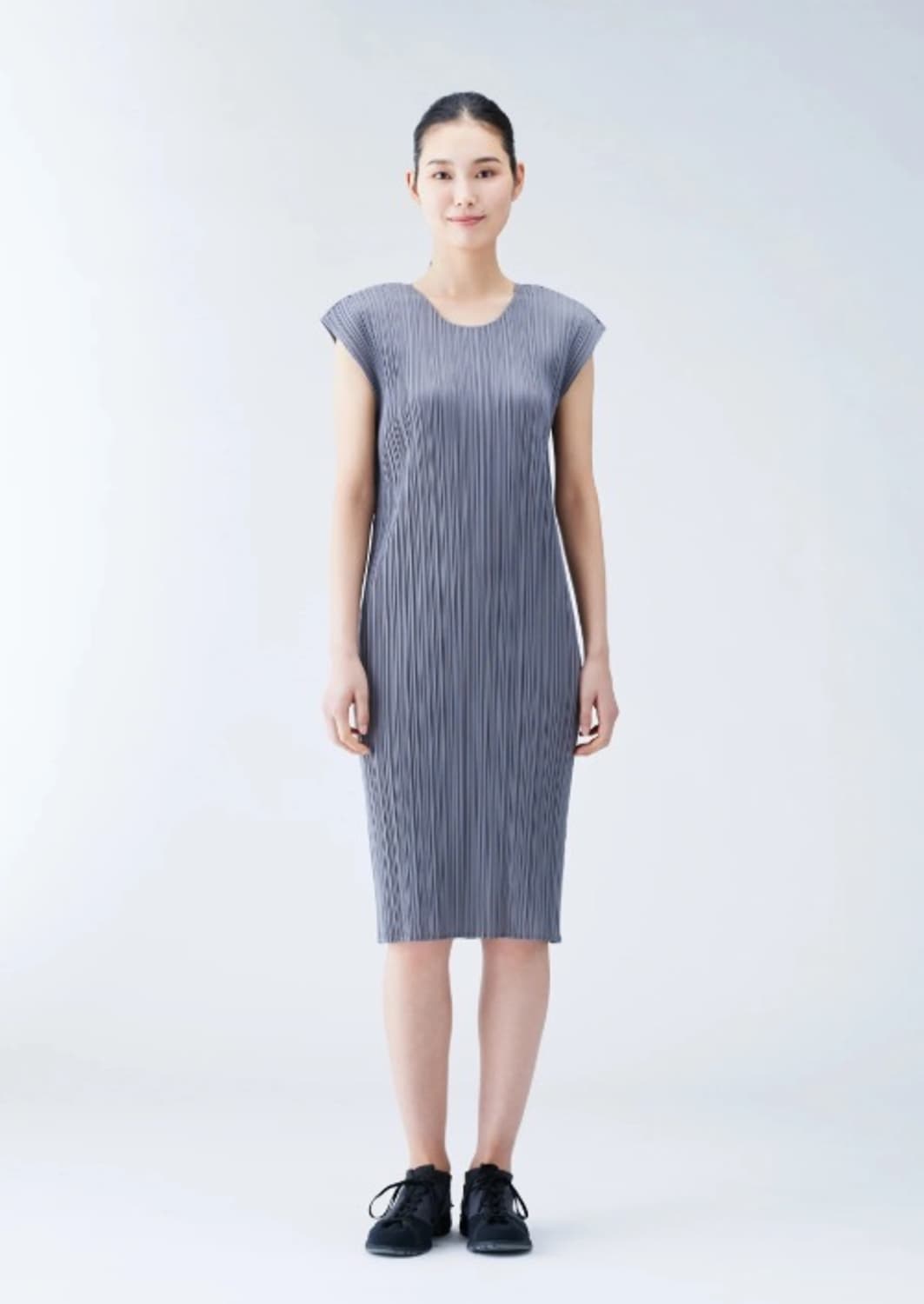 플리츠플리즈 베이직 원피스 라이트그레이 상품이미지2