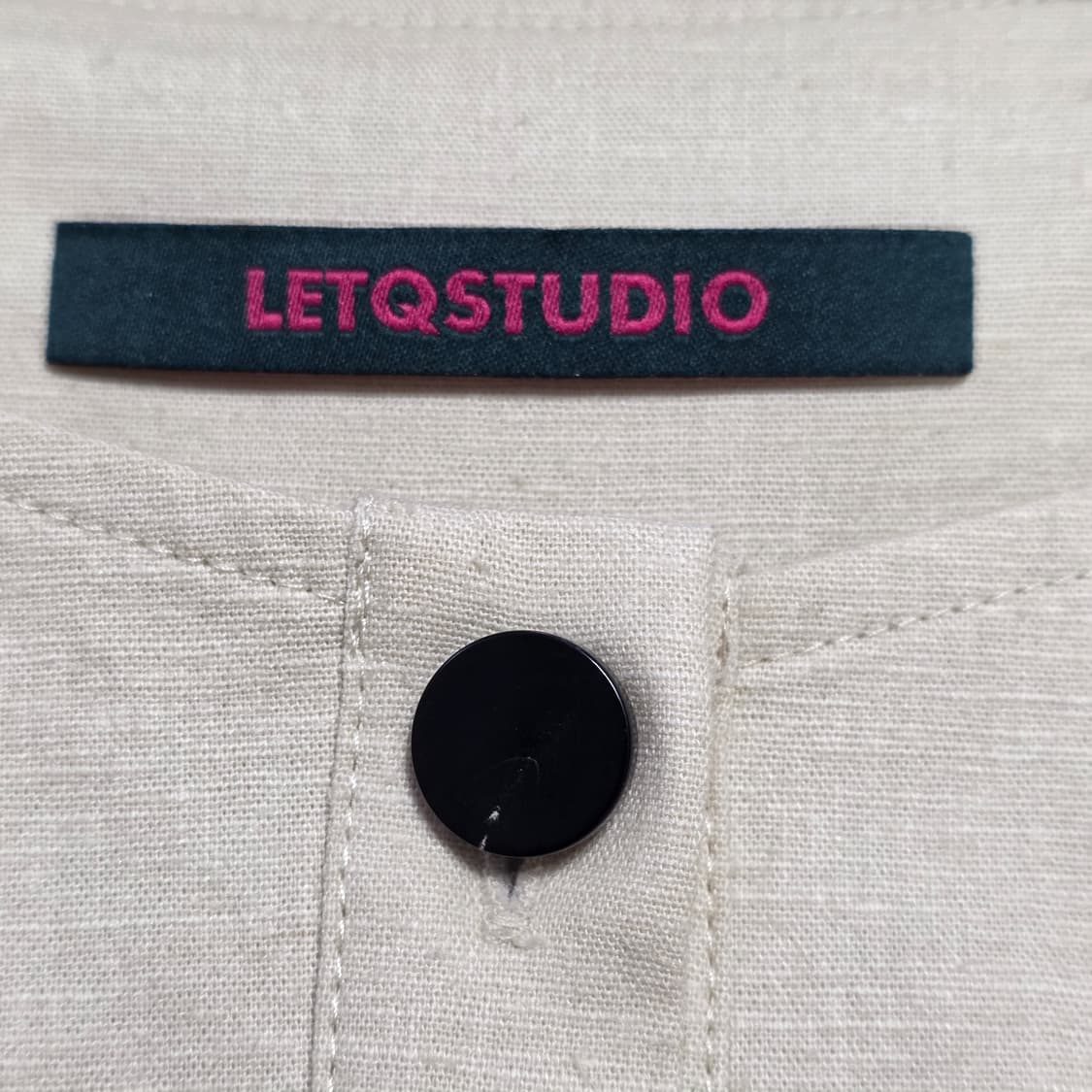 1233 LETQSTUDIO 린넨 퍼프 롱원피스 베이지 S사이즈 하객룩 상품이미지6