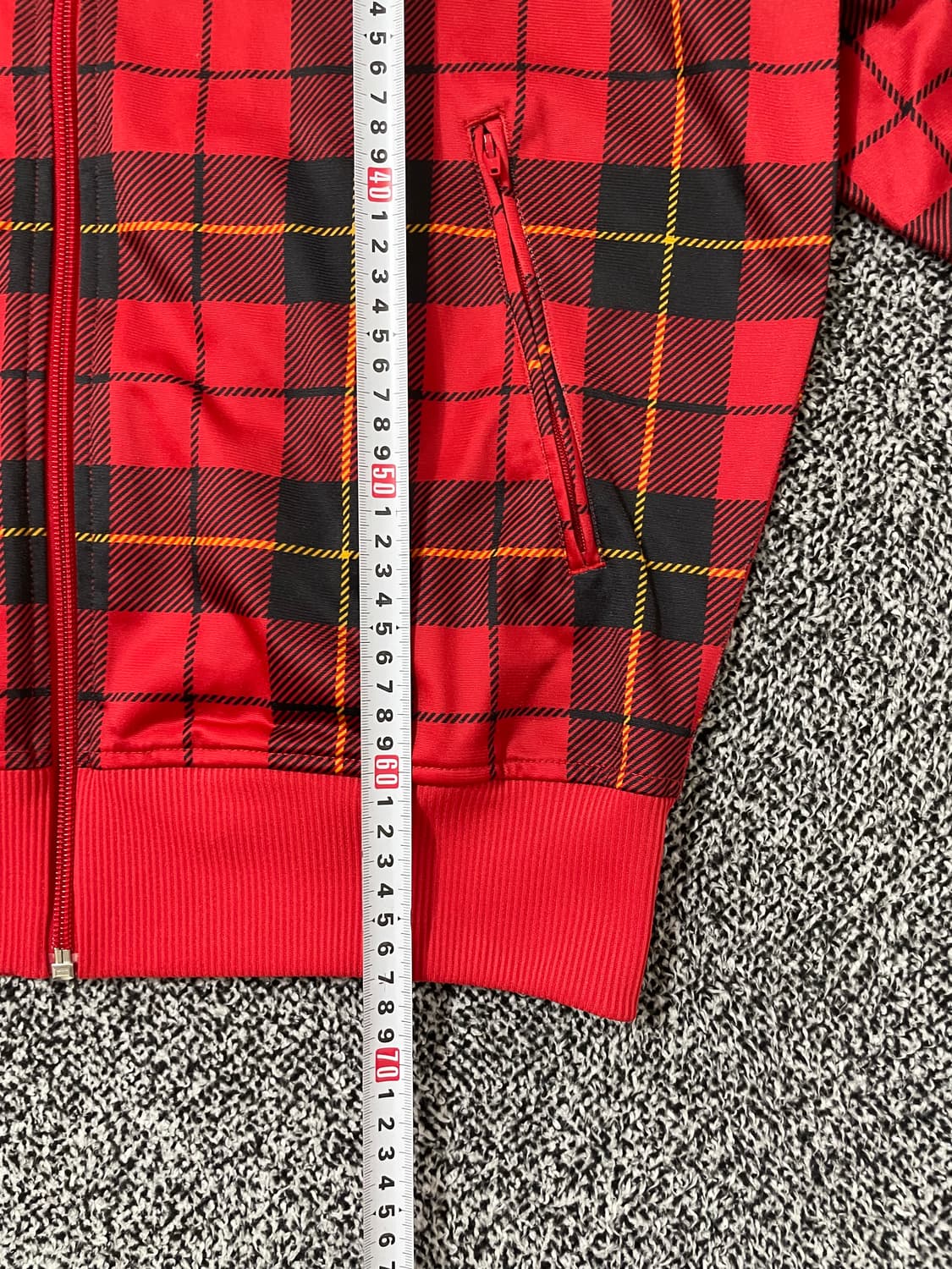 빈티지9. 아디다스 플란넬 풋볼 체크 져지 트랙탑 트레이닝 상의 레드 상품이미지6