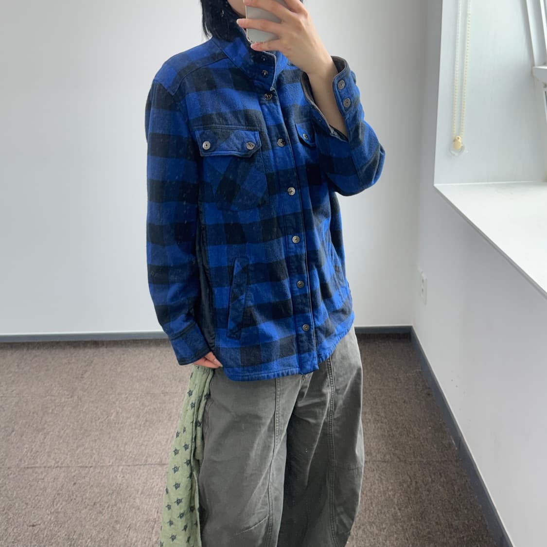 Edwin 에드윈 블루 체크 점퍼 상품이미지2