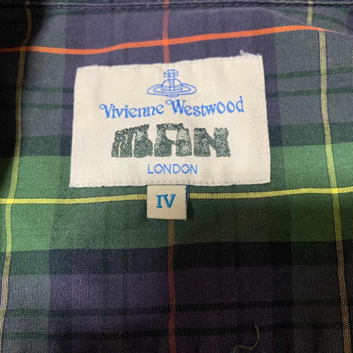 vivienne westwood man체크 비대칭 패치워크 셔츠 상품이미지8