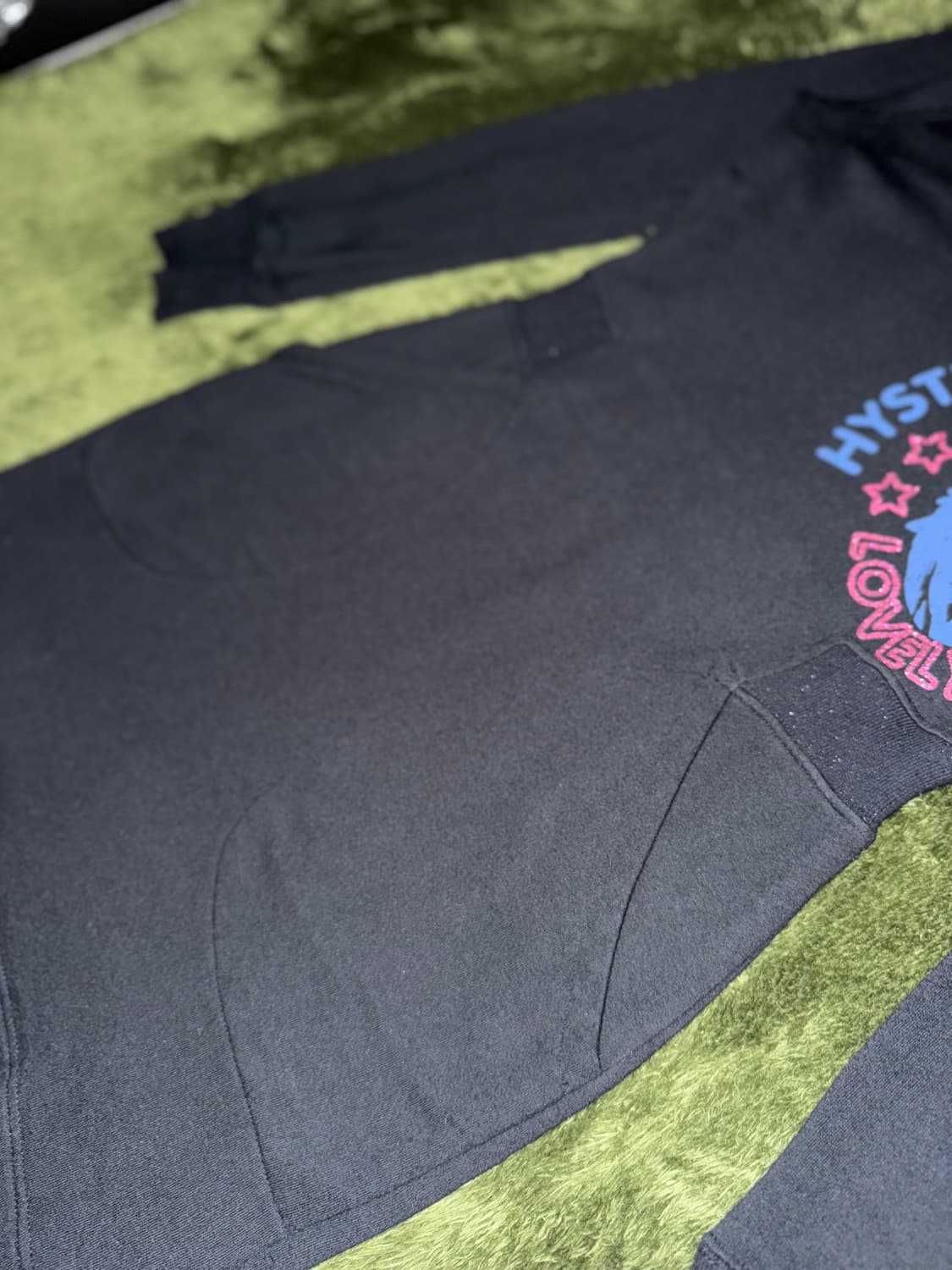 00s 히스테릭 글래머 글리터 로고 롱슬리브 원피스 블랙 상품이미지4