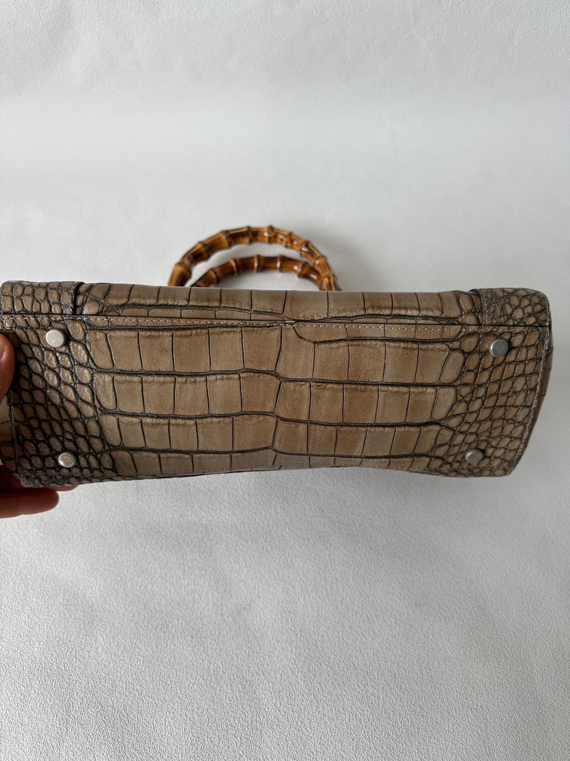 CLAUDIA 크로커 뱀부 토트백(ITALY) 상품이미지5