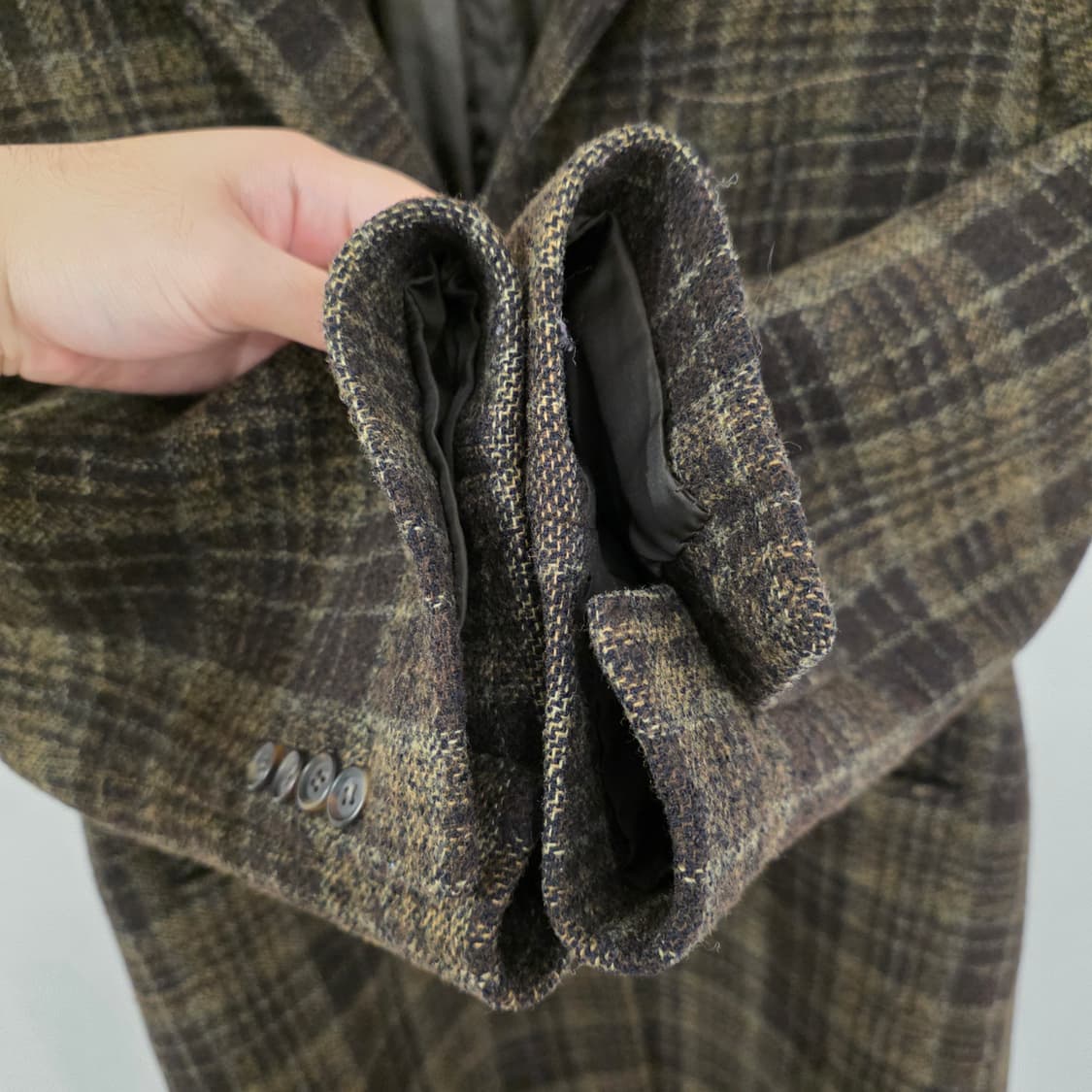 MYNAMEIS 체크 롱코트 상품이미지4