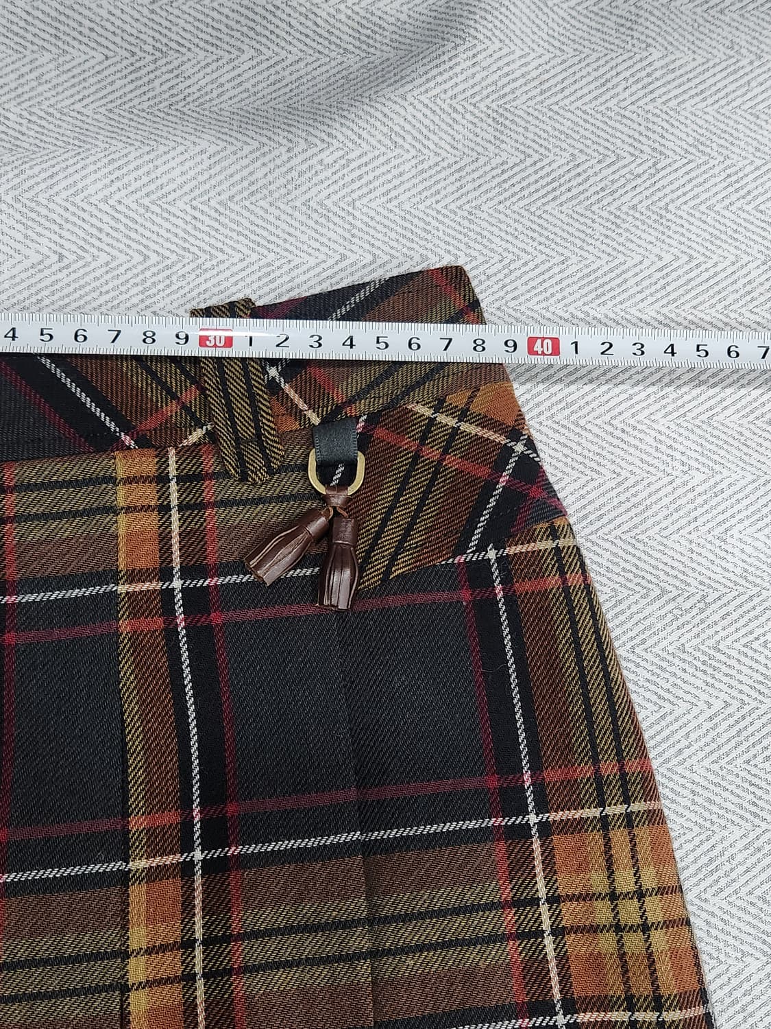 [26] BCBG 울100% 체크 플리츠 스커트 67사이즈 (26인치) 상품이미지8