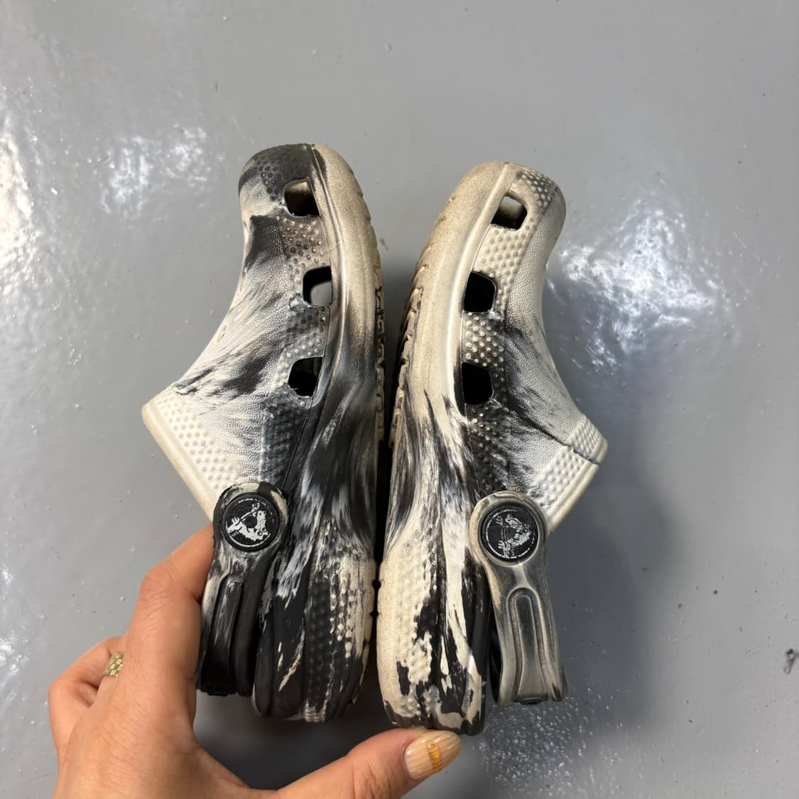 9 크록스 키즈 클래식 마블 슬리퍼 0406J 상품이미지7