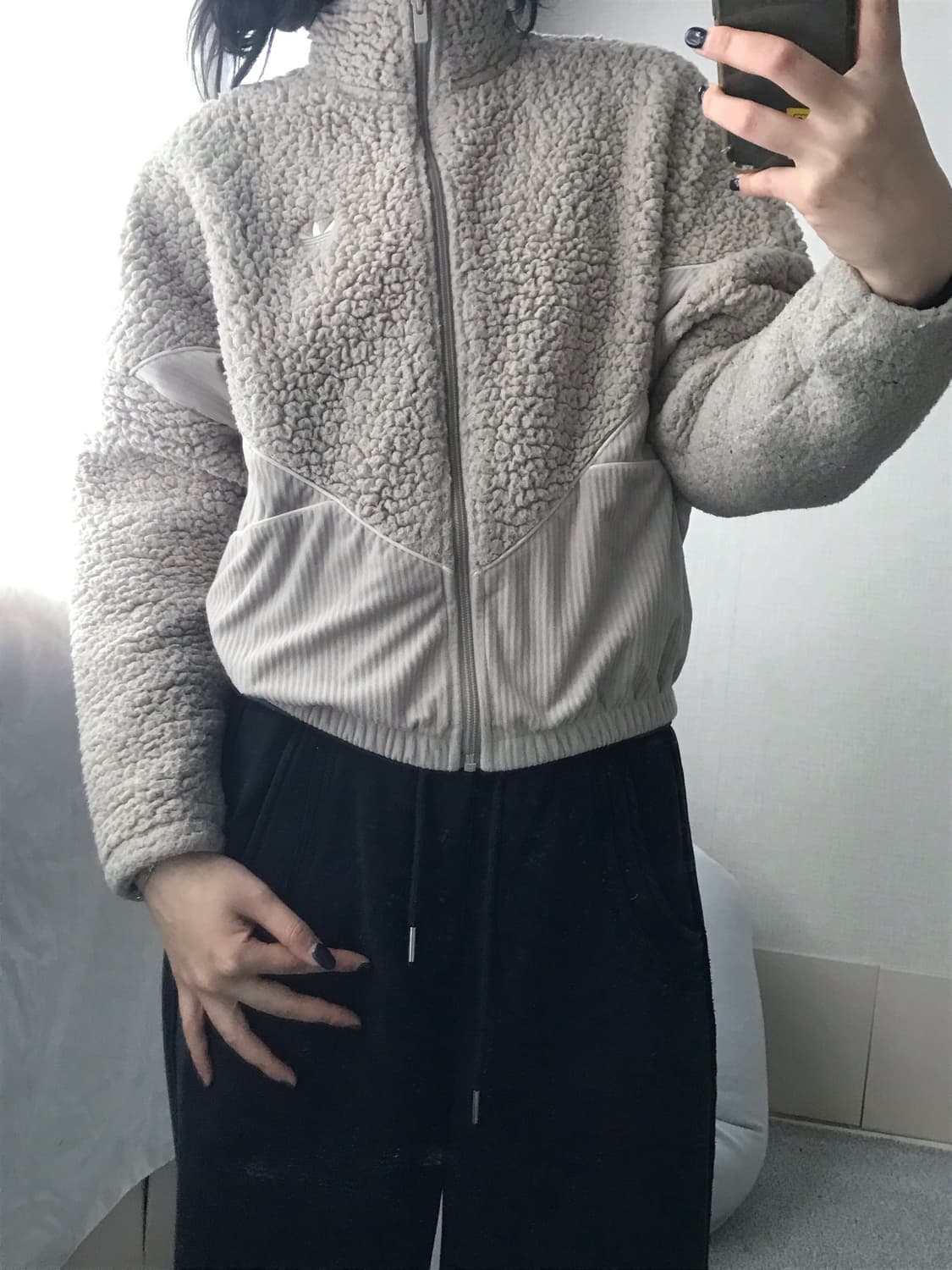 아디다스 베이지 코듀로이 후리스 상품이미지4