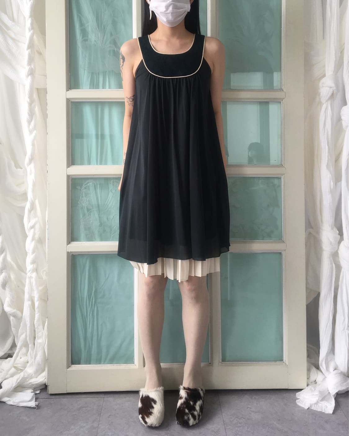Lace point sleeveless onepiece 상품이미지1