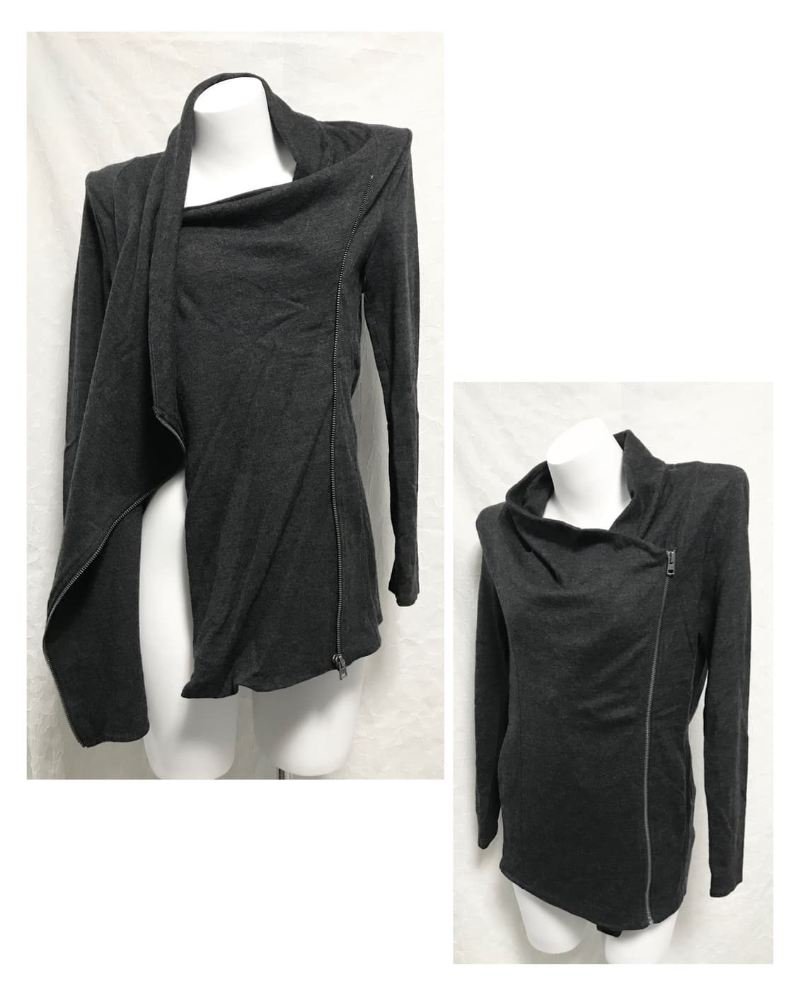 빈티지 헬무트랭깔 사선 지퍼 울 집업 가디건 상품이미지1