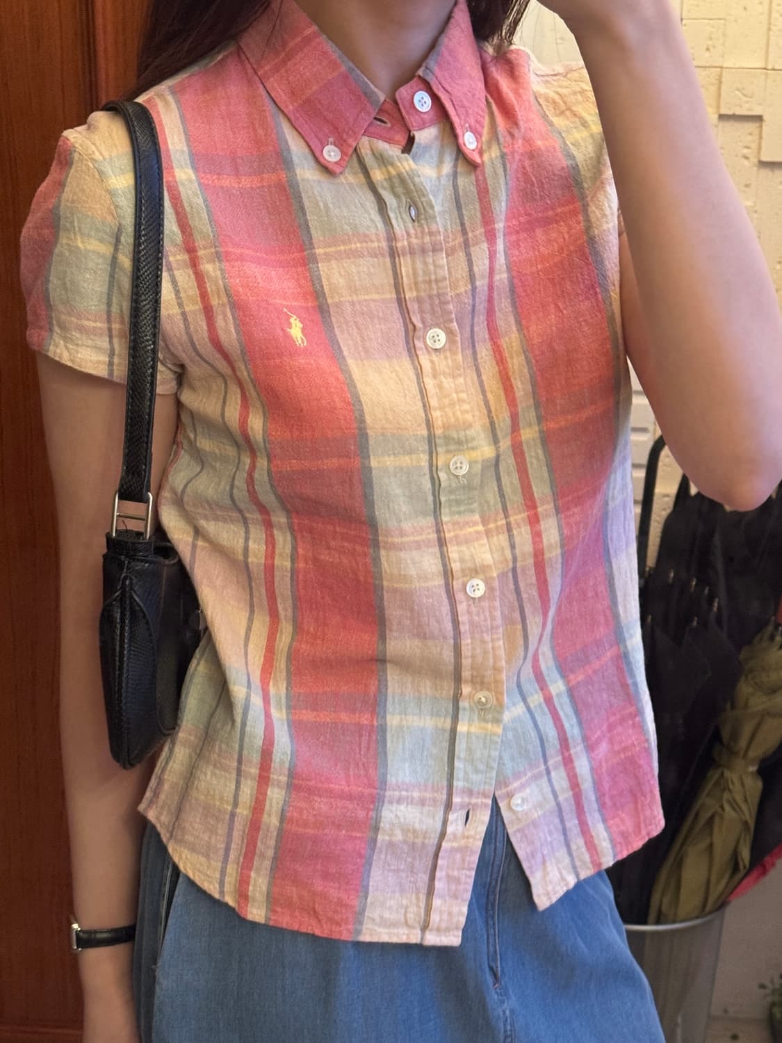 S 폴로 스트라이프 반팔 셔츠 (+착샷) 상품이미지6