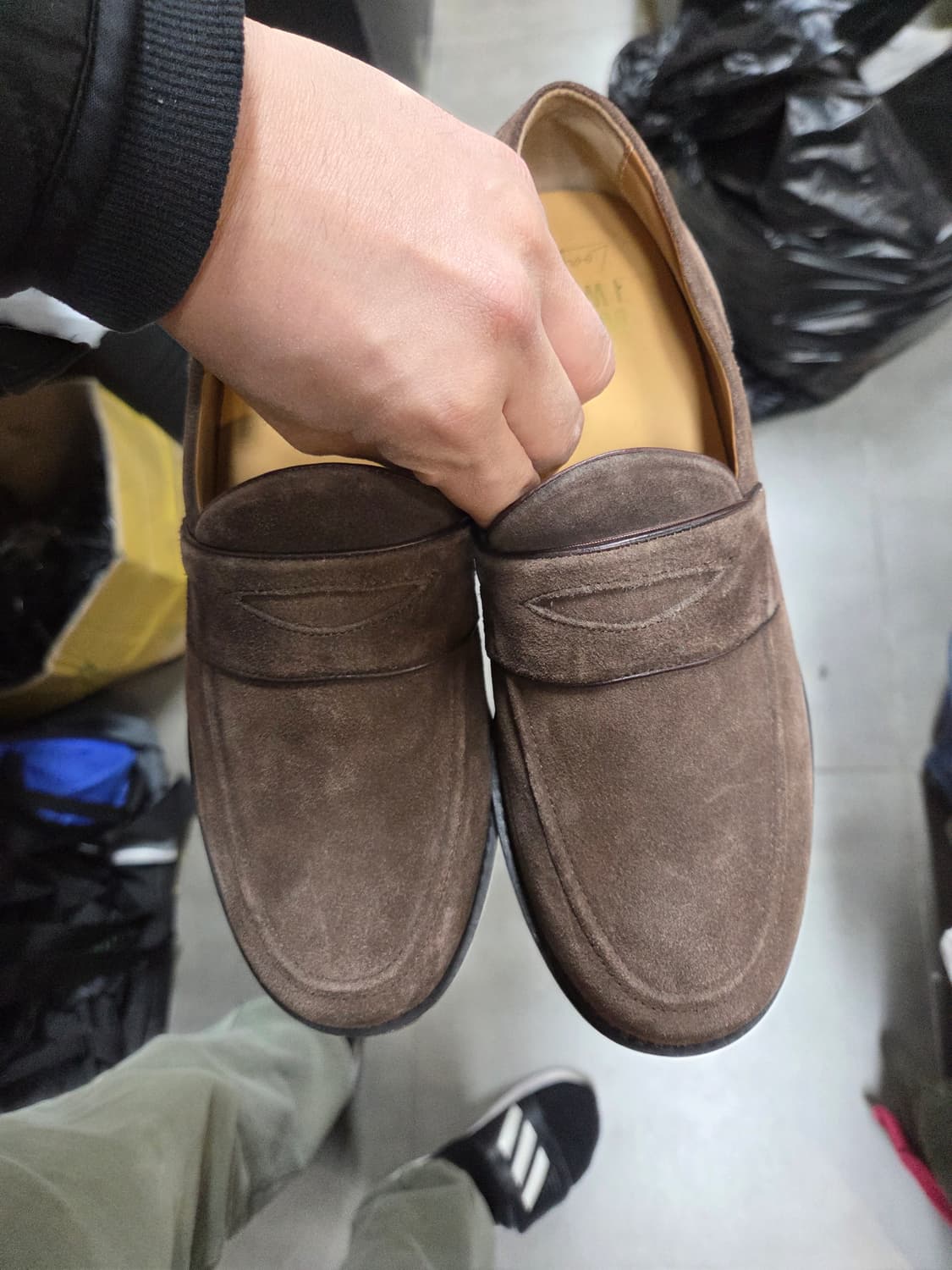 슈펜 깡스타일리스트 스웨이드 레더 로퍼 구두 265 상품이미지8