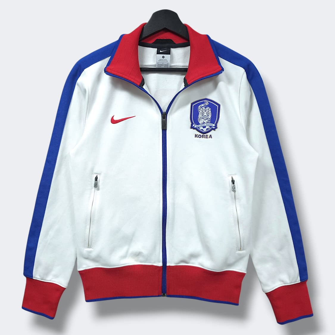 [S] 나이키 화이트&블루라인 10-12 대한민국 국대 트랙탑 져지 상품이미지1