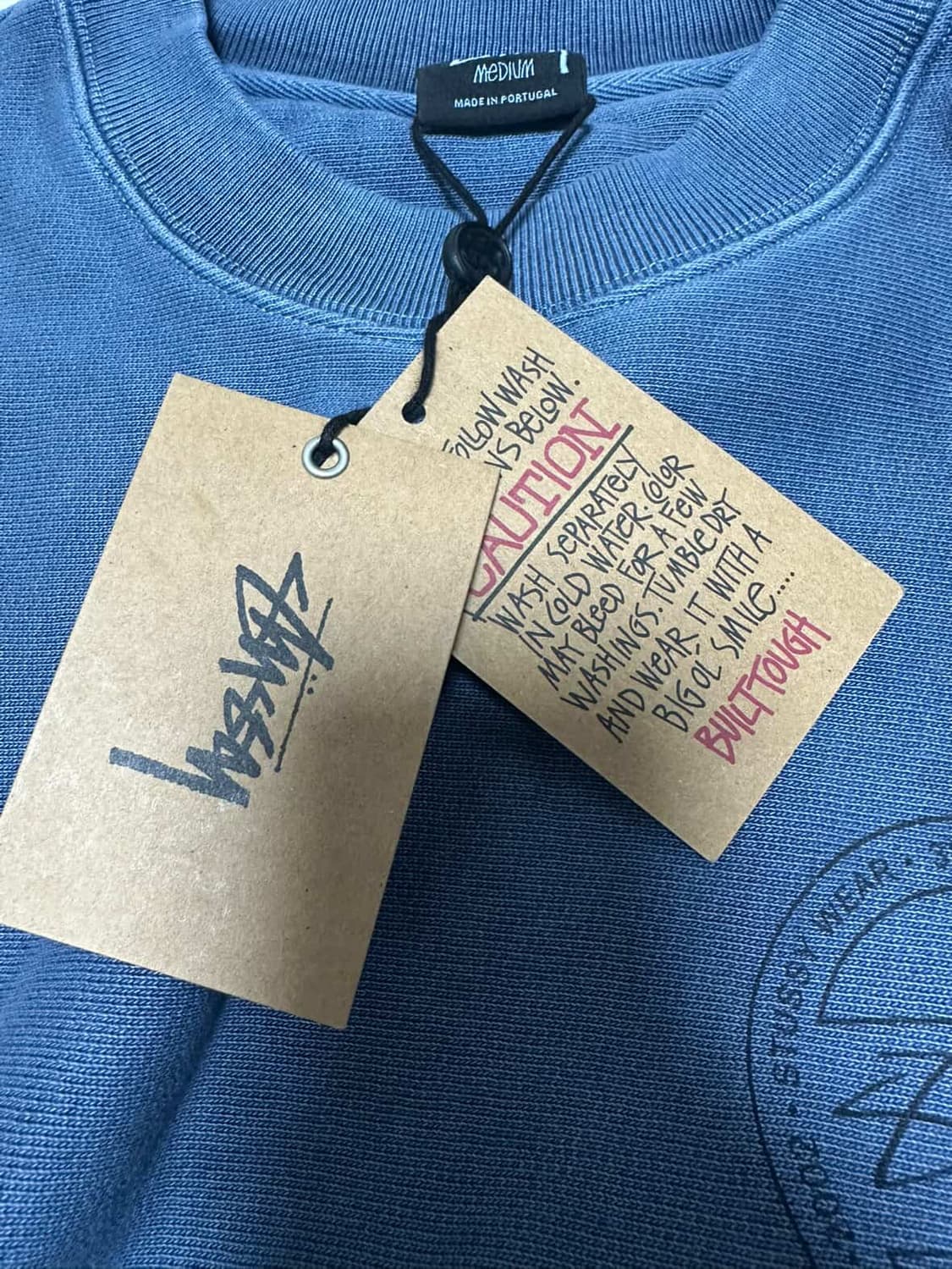 [미개봉 새상품] 스투시 웨어 크루 피그먼트 다이드 네이비 (M 사이즈) 상품이미지3