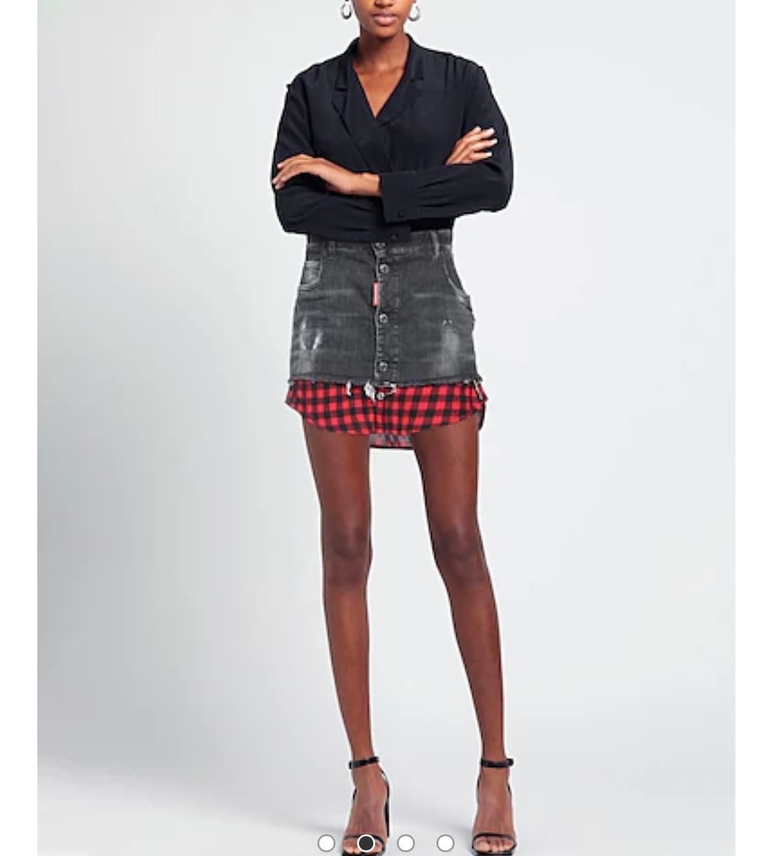 Dsquared2 디스퀘어드 셔츠 레이어드 데님 스커트 상품이미지2