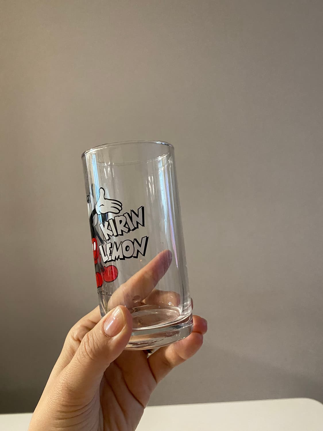 빈티지 기린 레몬 미키마우스 유리컵 상품이미지3